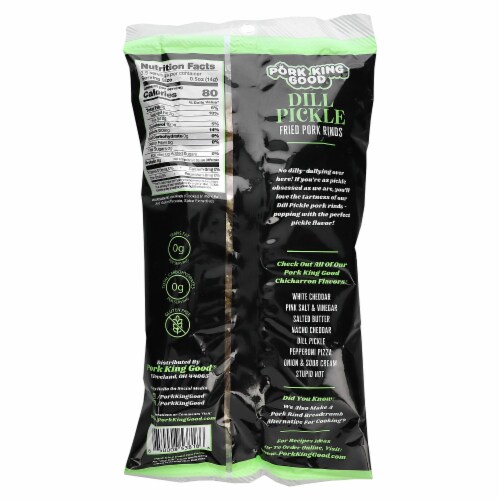 Pork King Good® Dill Pickle Pork Rinds Perspective: back