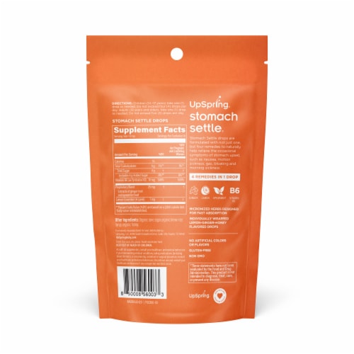 Stomach Settle Lemon Ginger Honey Flavor Upset Stomach Drops Perspective: back
