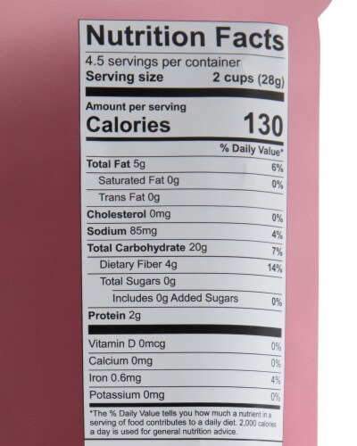 Husk Organics Pink Himalayan Salt Organic Popcorn Perspective: back
