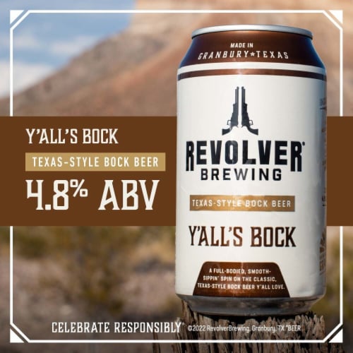 Revolver Y'All's Bock Bock Beer Cans Perspective: back