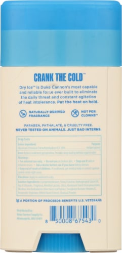 Duke Cannon Supply Co.® Dry Ice™ Menthol & Eucalyptus Cooling Stick Antiperspirant + Deodorant Perspective: back