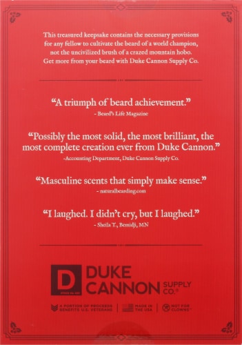 Duke Cannon Vol 3 Miracle at 34th Beardth St Holiday Beard Set Perspective: back