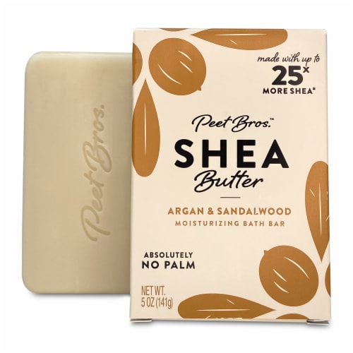 Peet Bros. Argan And Sandalwood Shea Butter Bar Soap Perspective: back
