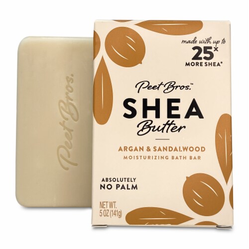Peet Bros. Argan And Sandalwood Shea Butter Bar Soap Perspective: back