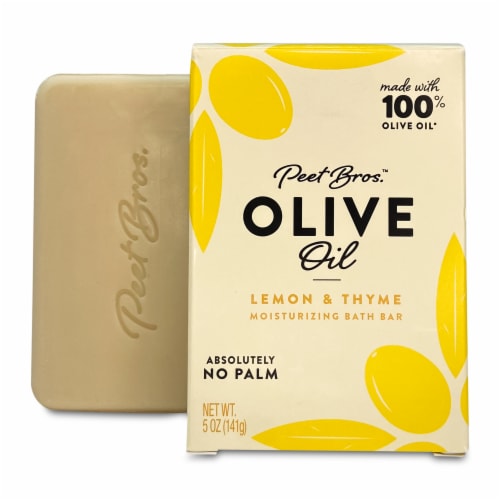 Peet Bros. Lemon and Thyme Olive Oil Bath Bar Perspective: back