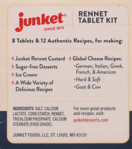Junket® Rennet Tablets Perspective: back