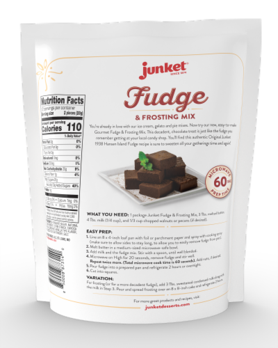 Junket® Gourmet Chocolate Fudge & Frosting Mix Perspective: back