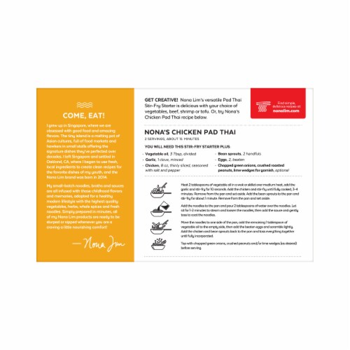 Nona Lim Pad Thai Stir Fry Starter Kit Perspective: back