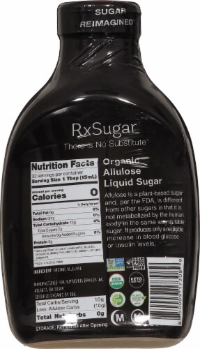 RxSugar® Organic Liquid Sugar Perspective: back