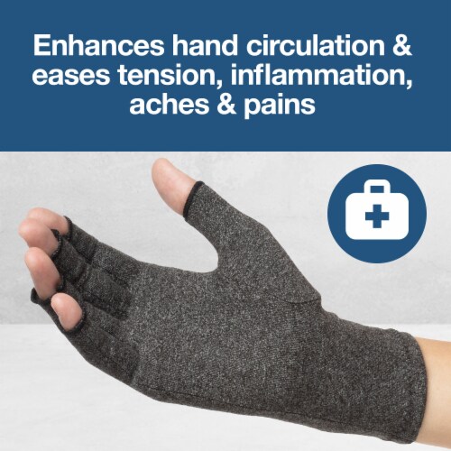 ZenToes Arthritis Compression Gloves, Rheumatoid & Osteoarthritis Pain Relief - (Small) Perspective: back