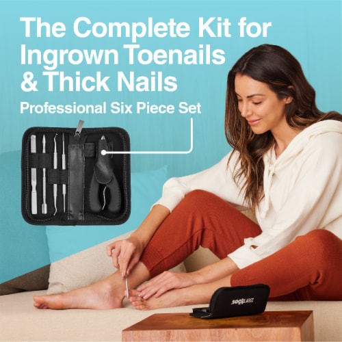 ZenToes Toe Nail Clipper Professional Pedicure Tools Set for Thick and Ingrown Toenails Perspective: back