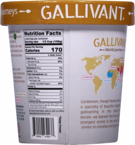 Gallivant® Guatemalan Cardamom Mawa Ice Cream 16 oz Perspective: back