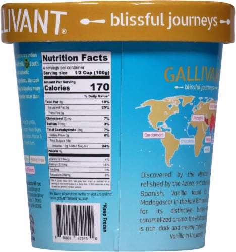 Gallivant® Madagascar Vanilla Mawa Ice Cream 16 oz Perspective: back