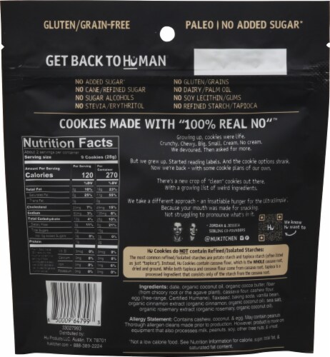 Hu Grain-Free Snickerdoodle Cookies Perspective: back