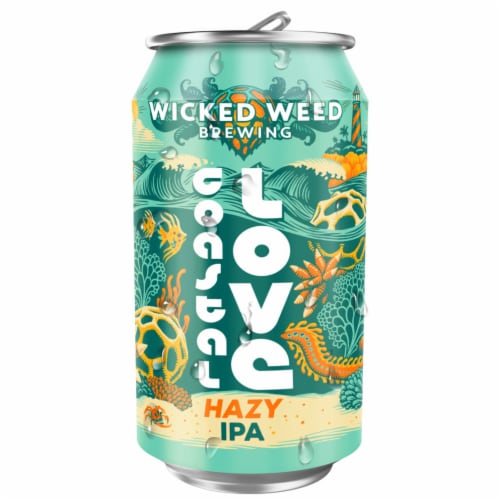 Wicked Weed Coastal Love Craft IPA Beer Perspective: back