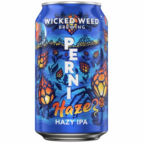 Wicked Weed Pernicious/Perni-Haze/Imperial Perni-Haze Craft IPA Beer Perspective: back
