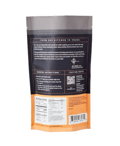 Tutta Bella Potato Gnocchi Frozen Meal Perspective: back