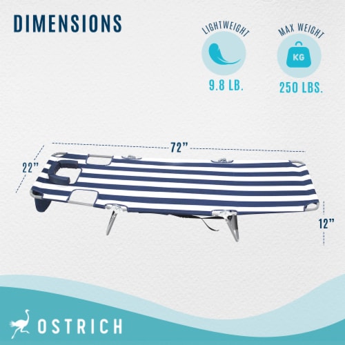 Ostrich face down clearance beach chaise lounge