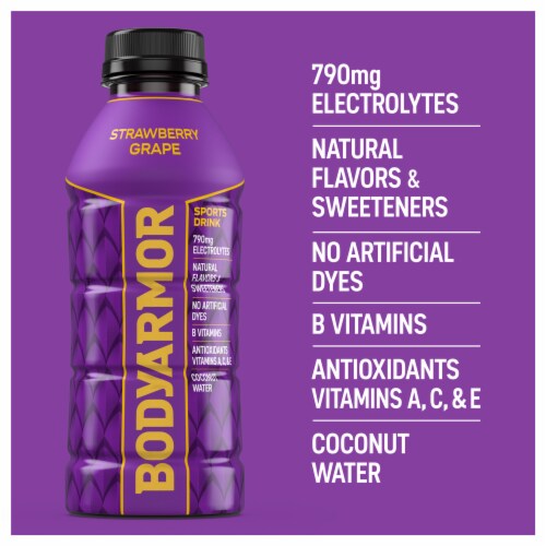 BODYARMOR® Sports Drink Strawberry Grape Bottle Perspective: back