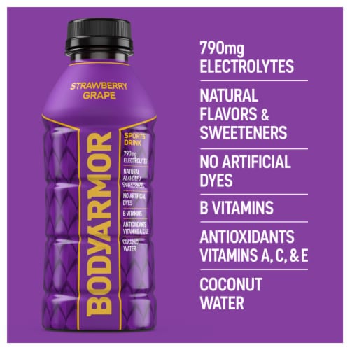 BODYARMOR® Sports Drink Strawberry Grape Bottle Perspective: back