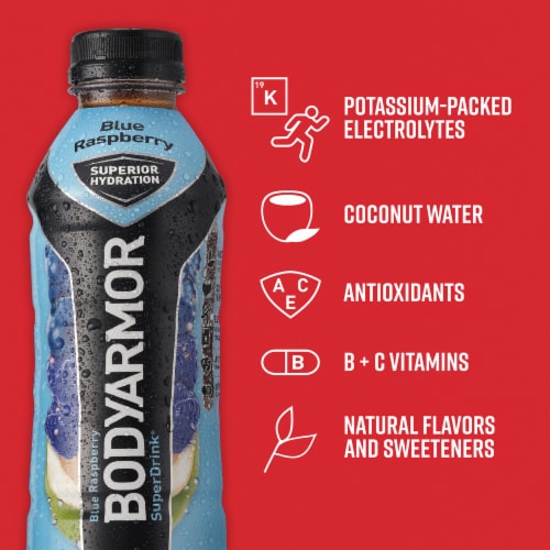BODYARMOR SuperDrink® Blue Raspberry Sports Drink Perspective: back