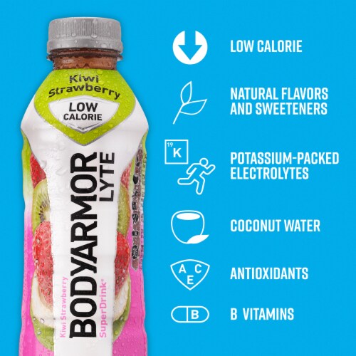 BODYARMOR® Lyte Kiwi Strawberry Sports Drink Bottle Perspective: back