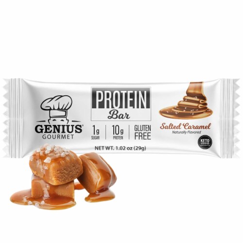 Genius Gourmet® Salted Caramel Protein Bar Perspective: back