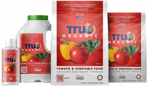 True Organic - Tomato and Vegetable Plant Food Jug - CDFA, OMRI, for Organic Gardening, 4.5lb Perspective: back