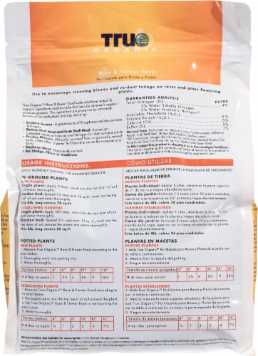 True Organic™ Rose & Flower Food Perspective: back