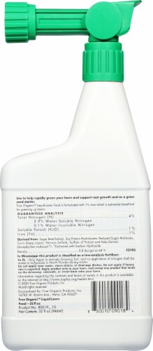 True Organic™ Liquid Lawn Food Perspective: back