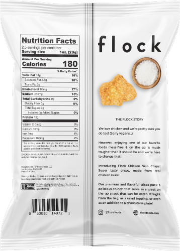 Flock Original Chicken Skin Crisps Perspective: back