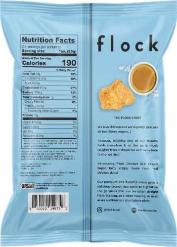 Flock Salt and Vinegar Chicken Skin Crisps Perspective: back