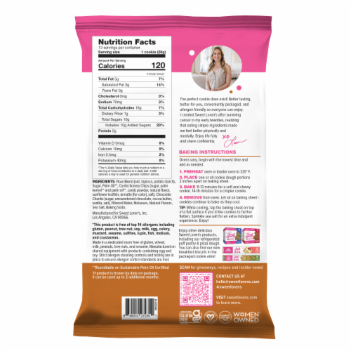 Sweet Loren's® Salted Caramel Chocolate Cookie Dough Perspective: back