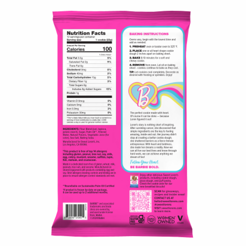 Sweet Loren's® Barbie™ Sugar Cookie Dough Perspective: back