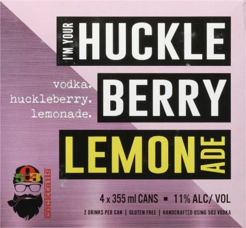 503 Distilling I'm Your Huckleberry Lemonade Cocktails Perspective: back