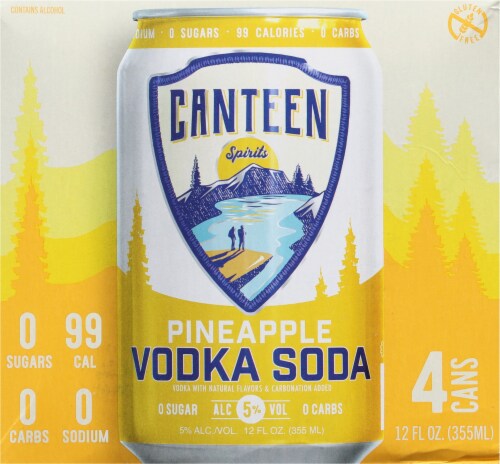 Canteen Spirits Pineapple Vodka Soda Perspective: back