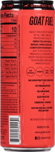 G.O.A.T. Fuel@ Energy Drink Watermelon Fruit Punch Can Perspective: back