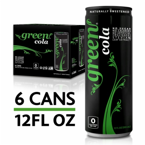 Green® Cola Zero Sugar Soda Cans Perspective: back
