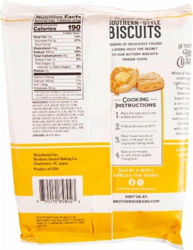 Brothers Gerard Baking Co.® Southern Style Biscuits Perspective: back