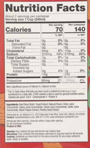 Dr. Kellyann Classic Beef Bone Broth Perspective: back