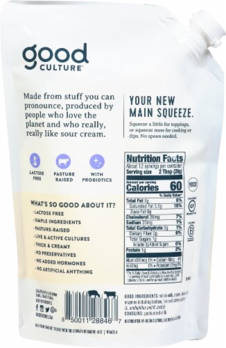 Good Culture Lactose Free Sour Cream Perspective: back