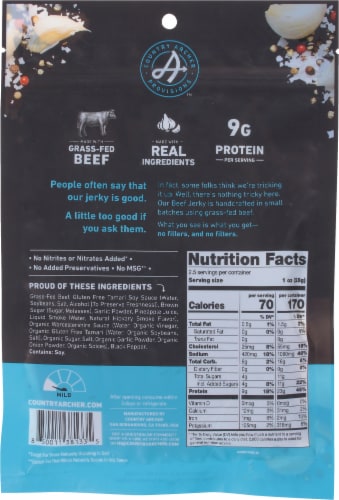 Country Archer® Original Smoke Flavor Grass Fed Beef Jerky Perspective: back