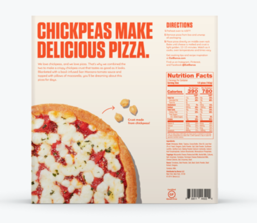 Banza™ Chickpea Margherita Frozen Pizza Perspective: back