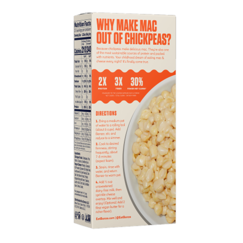 Banza® Plant-Based Mac and Vegan White Cheddar Cheese Shells Perspective: back