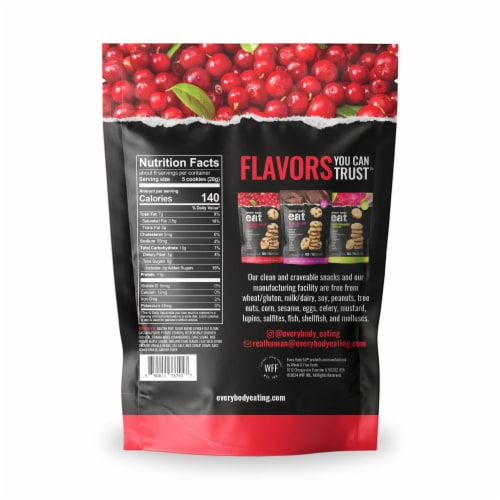 Every Body Eats® Cranberry Vanilla™ Cookie Bites™ Perspective: back
