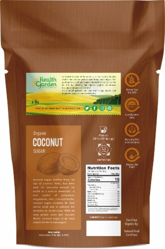 Health Garden Coconut sugar 3lb, pack of 2 Perspective: back