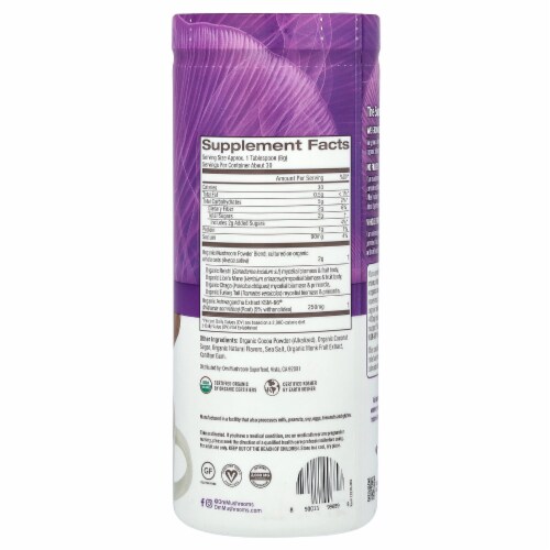 Om® Mushroom Organic Hot Chocolate Blend Powder Perspective: back