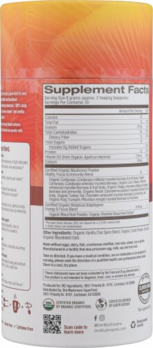 Om® Mushroom Organic Morning Energy Blend Powder Perspective: back