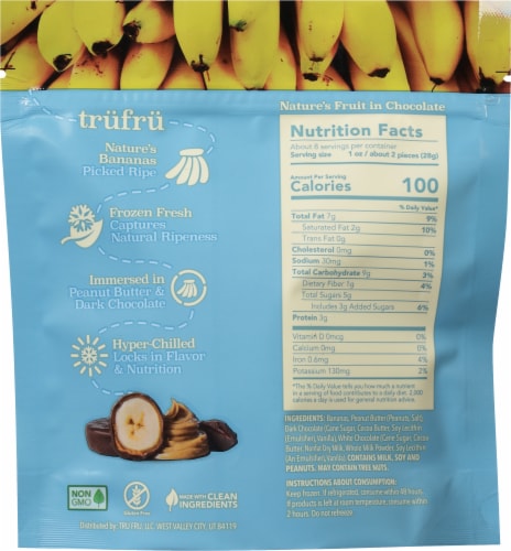 Tru Fru Nature's Bananas in Peanut Butter & Dark Chocolate Perspective: back