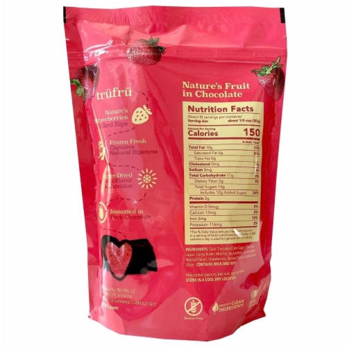 Tru Fru Dark Chocolate Covered Strawberries (16 Ounce) Perspective: back